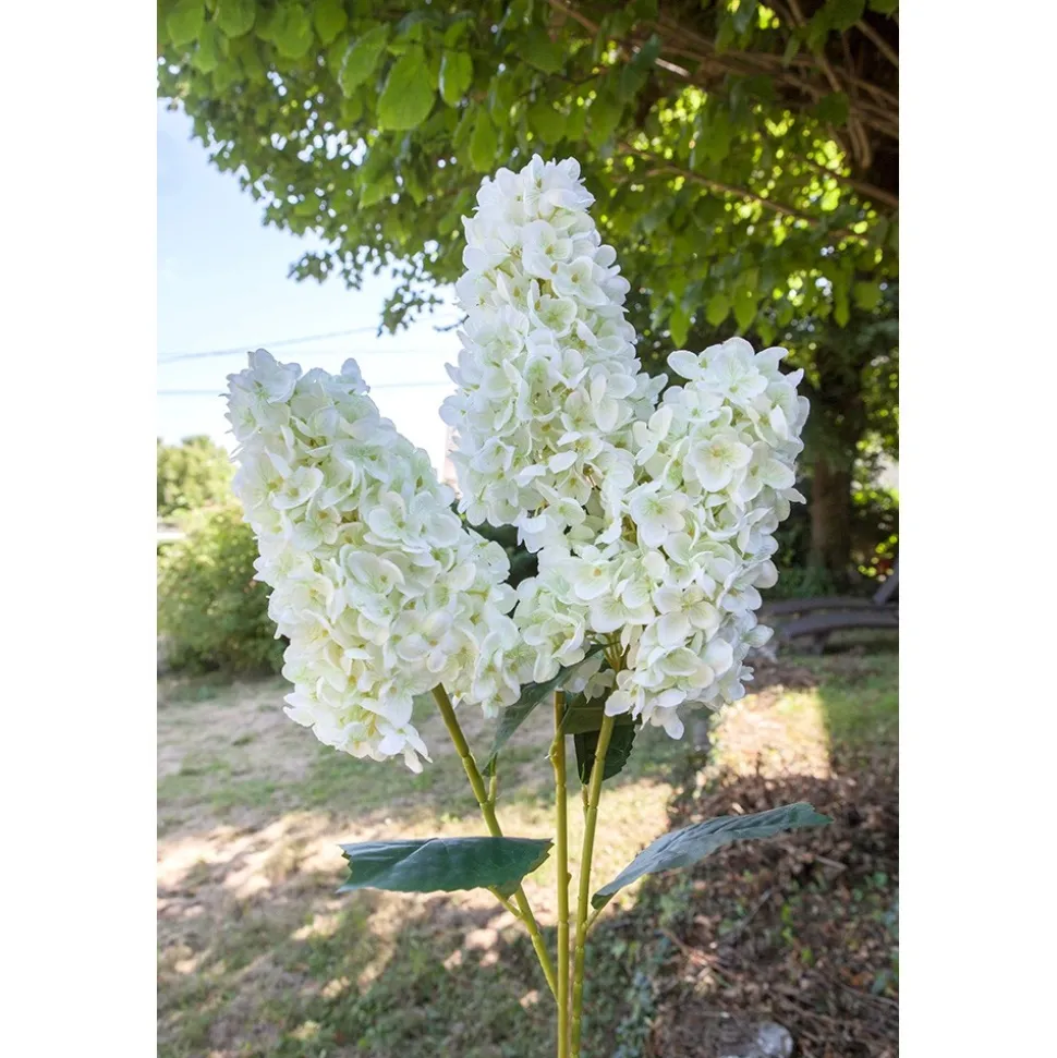 TIGE HYDRANGEA ARTIFICIELLE 73CM BLANC
