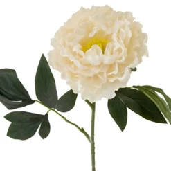 TIGE PIVOINE ARTIFICIELLE 80CM CRÈME