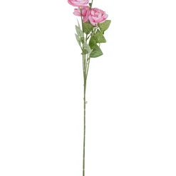 TIGE RENONCULE ARTIFICIELLE 5 TÊTES 80CM ROSE
