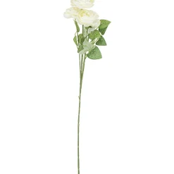 TIGE RENONCULE ARTIFICIELLE 5 TÊTES 80CM IVOIRE