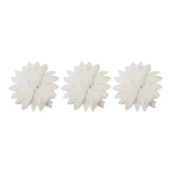 6 TIGES DALHIA ARTIFICIEL 10CM BLANC