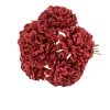 6 TIGES HORTENSIA ARTIFICIEL 10CM AMARANTE