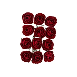 12 TIGES RENONCULE ARTIFICIELLE 2.5CM ROUGE