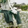 3 TIGES ROSES ANCIENNES TISSU INTISSÉ 15CM IVOIRE