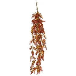 TIGE TOMBANTE EUCALYPTUS ARTIFICIEL 80CM ORANGE