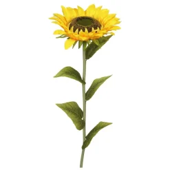 TIGE TOURNESOL ARTIFICIEL DÉCORATIF 1.3M JAUNE