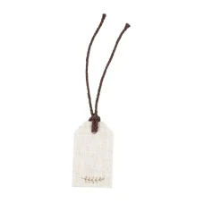 10 ÉTIQUETTES CARTON COMMUNION OR CORDON 3X5CM LIN
