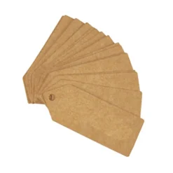 24 ÉTIQUETTES CARTON PERFORÉES 5X2CM KRAFT
