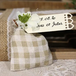 10 ÉTIQUETTES RUBAN IVOIRE