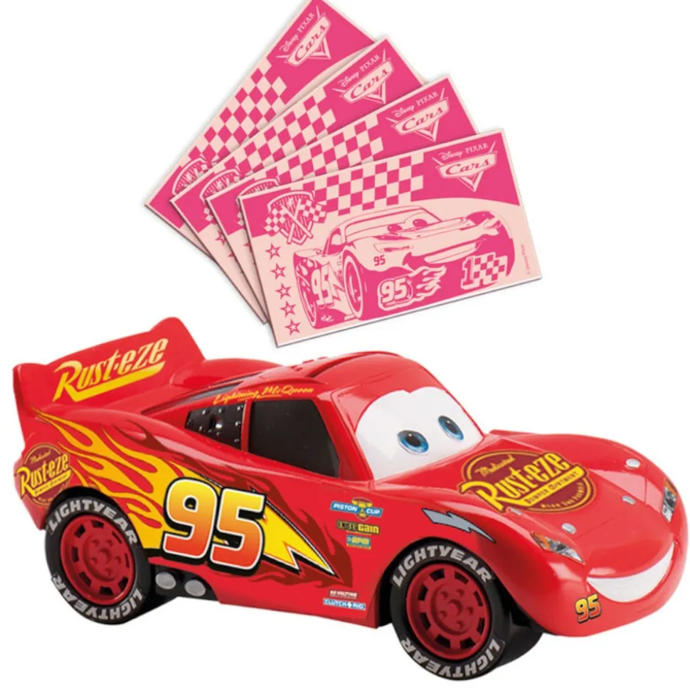 TIRELIRE CARS AVEC BONBONS 19CM