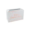 TIRELIRE CARTON ANNIVERSAIRE 24X16X10CM ROSE GOLD