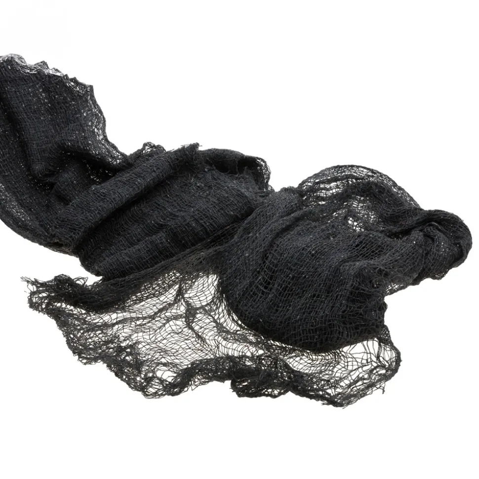 TISSU LAMBEAUX COTON POLYESTER 76CMX6M NOIR