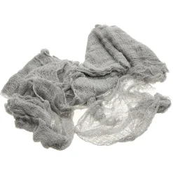 TISSU LAMBEAUX COTON POLYESTER 76CMX6M GRIS