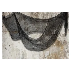 TISSU TOILE D'ARAIGNÉE DÉCORATIVE 76X228CM GRIS