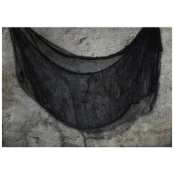 TISSU TOILE D'ARAIGNÉE DÉCORATIVE 76X228CM NOIR