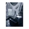 TISSU TOILE D'ARAIGNÉE DÉCORATIVE 76X228CM BLANC