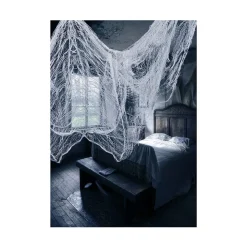 TISSU TOILE D'ARAIGNÉE DÉCORATIVE 76X228CM BLANC