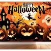 TOILE DE FOND TISSU HALLOWEEN 220X150CM ORANGE