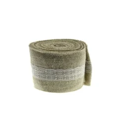 TOILE DE JUTE AVEC DENTELLE 8CMX5M