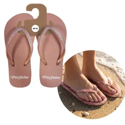 TONGS PARFAITE PAILLETTES ROSE FEMME