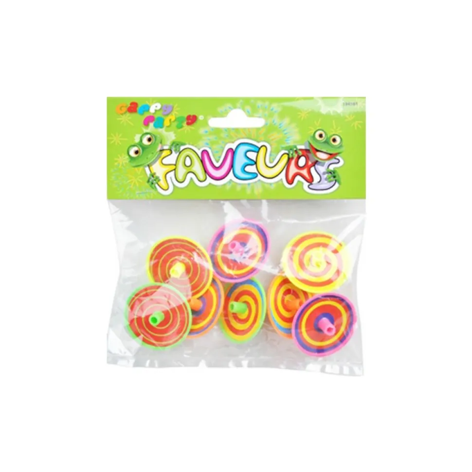 8 TOUPIES EN PLASTIQUE