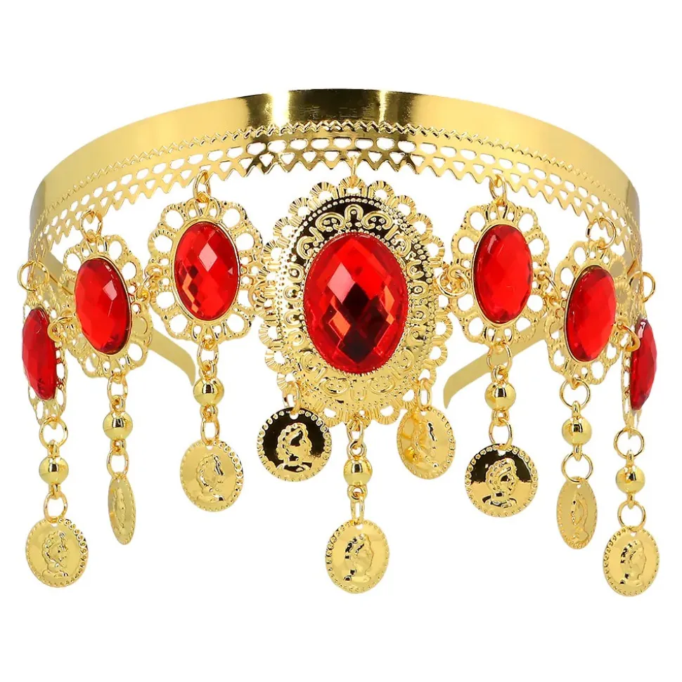 TOUR DE TÊTE ORIENTAL RUBIS DORÉ ADULTE