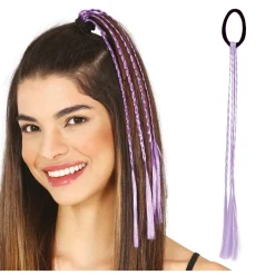 3 TRESSES CHEVEUX ARTIFICIELS 35CM LILAS