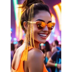 3 TRESSES CHEVEUX ARTIFICIELS 35CM ORANGE