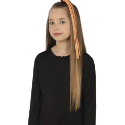 3 TRESSES CHEVEUX ARTIFICIELS 35CM ORANGE