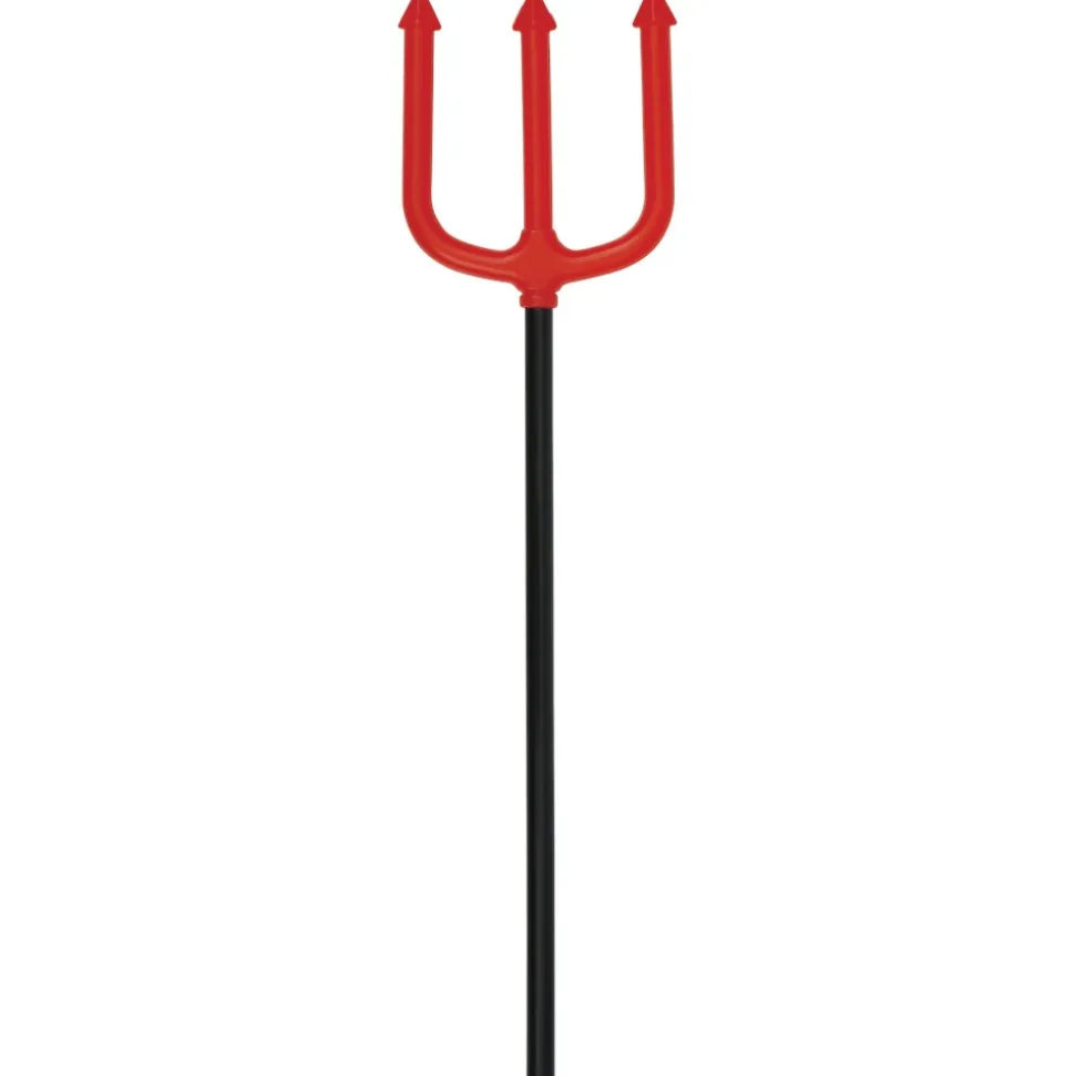 TRIDENT DIABLOTIN PLASTIQUE 59CM FOURCHE ROUGE
