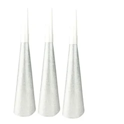 3 TROMPETTES CARTON ARGENT PAILLETÉ