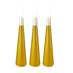 3 TROMPETTES CARTON OR PAILLETÉ