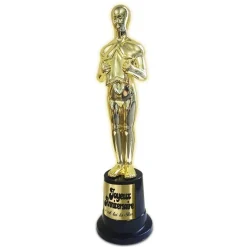 TROPHÉE DE STAR PLASTIQUE ANNIVERSAIRE 22.5CM OR