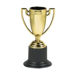 6 TROPHÉES PLASTIQUE COUPE CHAMPION 10CM OR