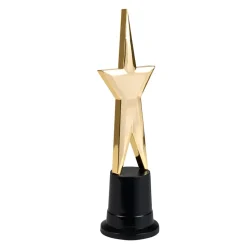 TROPHÉE ÉTOILE DISTINCTION VAINQUEUR 22CM OR