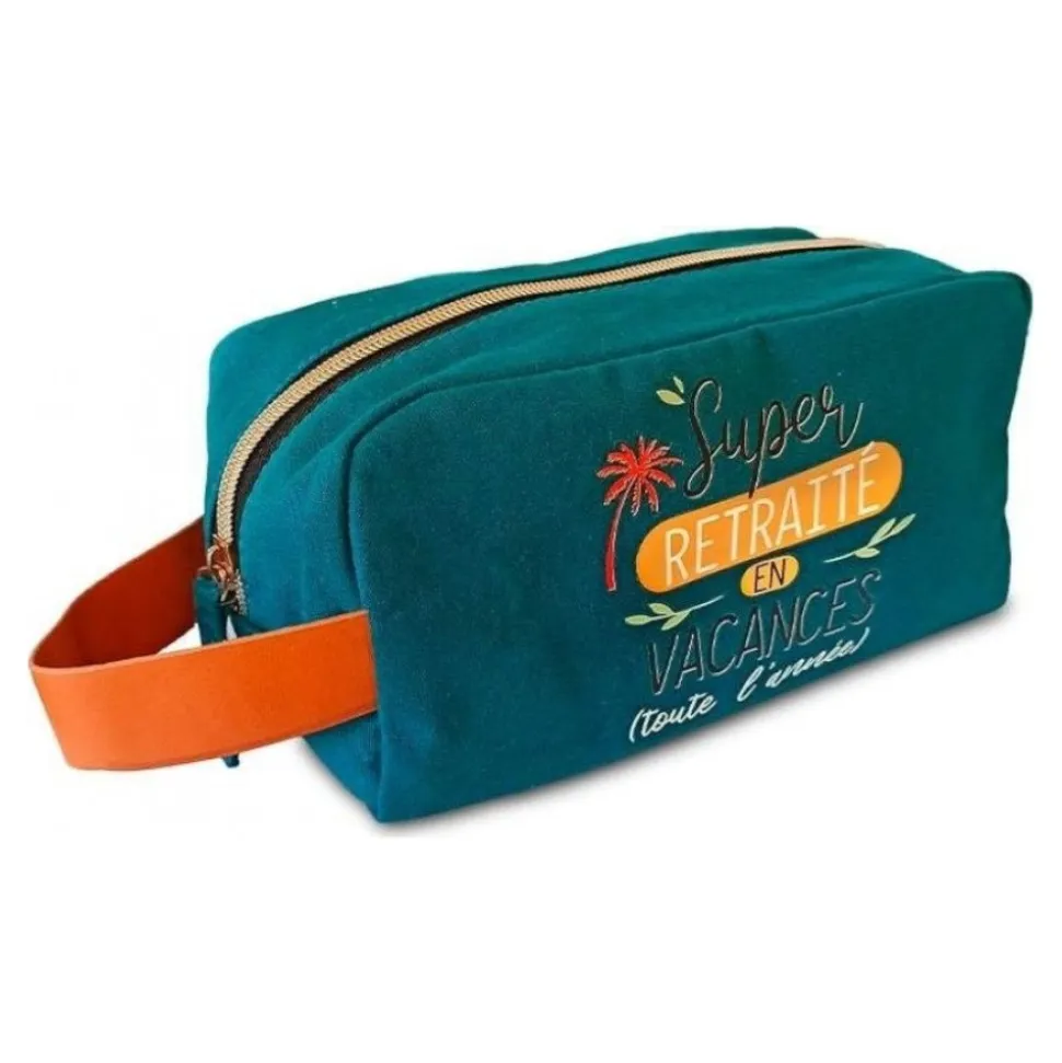 TROUSSE DE TOILETTE SUPER RETRAITÉ 22X12X10CM BLEU