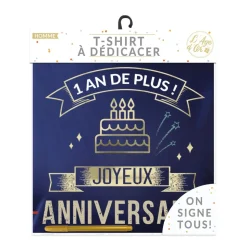 T-SHIRT À DÉDICACER ANNIVERSAIRE HOMME XL