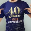 T-SHIRT À DÉDICACER 40ANS ANNIVERSAIRE HOMME XL