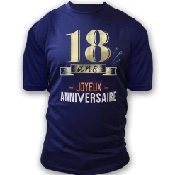 T-SHIRT À DÉDICACER 18ANS ANNIVERSAIRE HOMME XL