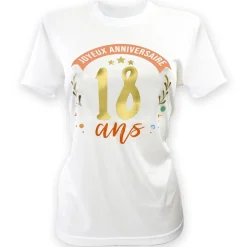 T-SHIRT À DÉDICACER 18ANS ANNIVERSAIRE FEMME L