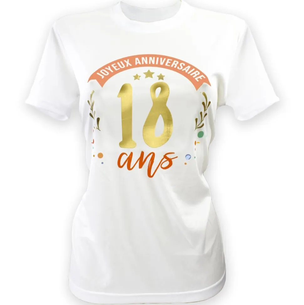 T-SHIRT À DÉDICACER 18ANS ANNIVERSAIRE FEMME L