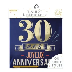 T-SHIRT À DÉDICACER 30ANS ANNIVERSAIRE HOMME XL