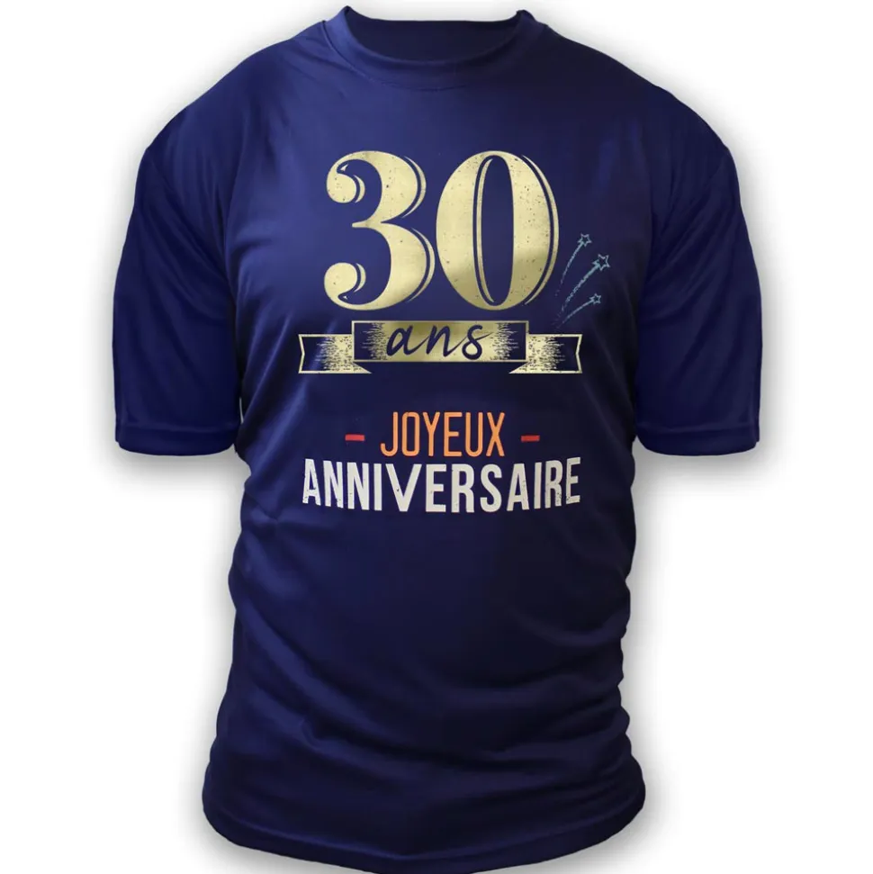 T-SHIRT À DÉDICACER 30ANS ANNIVERSAIRE HOMME XL