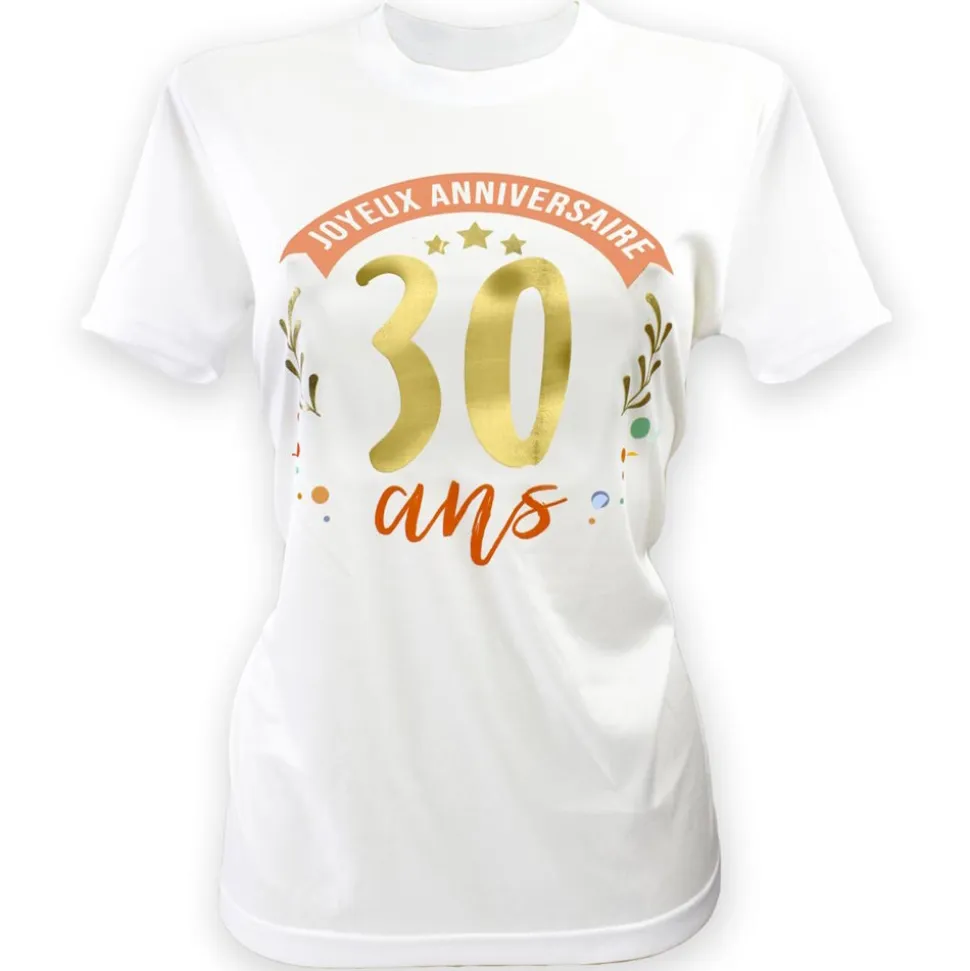 T-SHIRT À DÉDICACER 30ANS ANNIVERSAIRE FEMME L