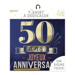 T-SHIRT À DÉDICACER 50ANS ANNIVERSAIRE HOMME XL
