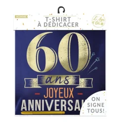 T-SHIRT À DÉDICACER 60ANS ANNIVERSAIRE HOMME XL