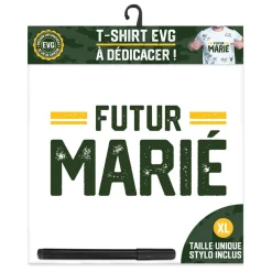 T-SHIRT À DÉDICACER COTON C'EST MON EVG ADULTE