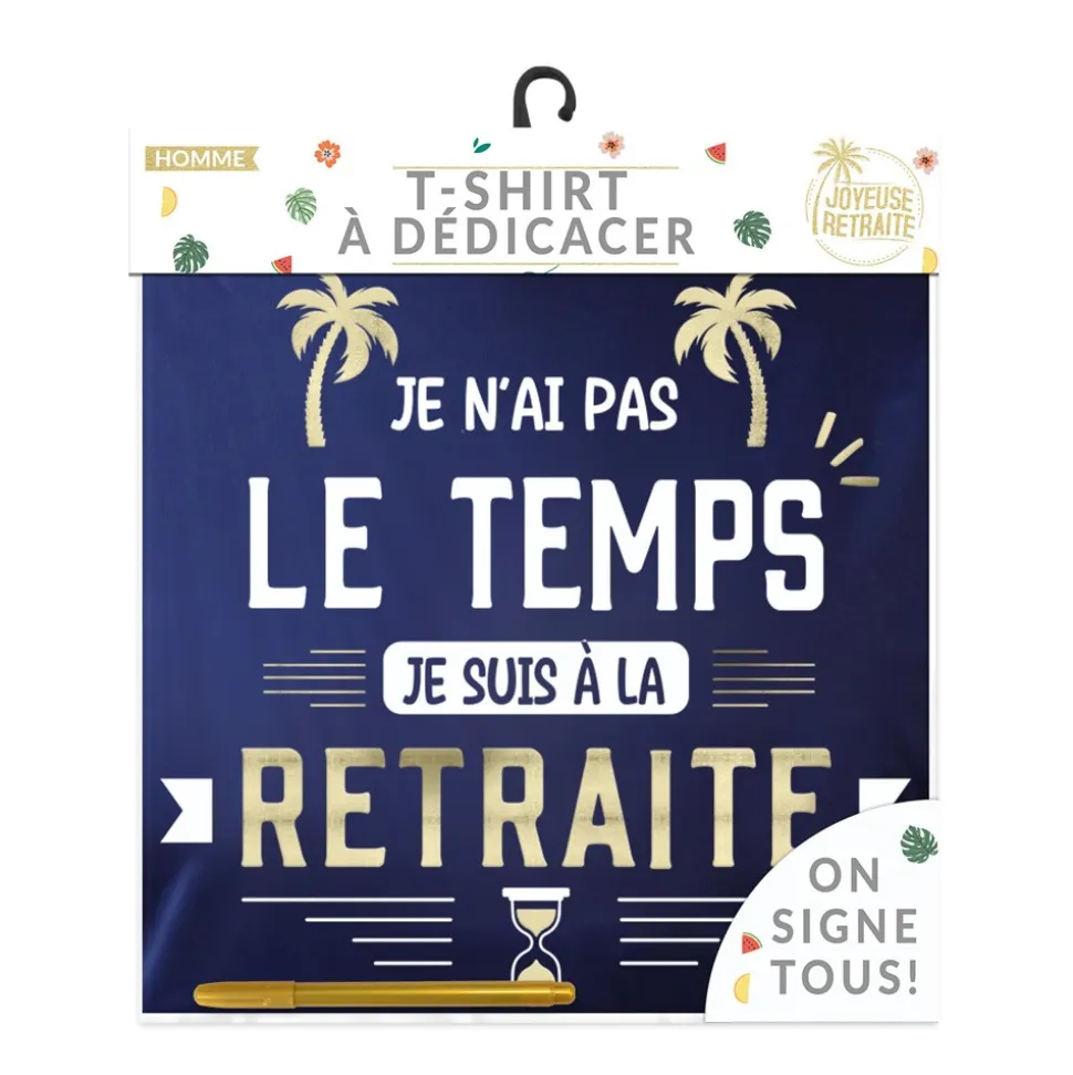 T-SHIRT À DÉDICACER RETRAITE HOMME XL