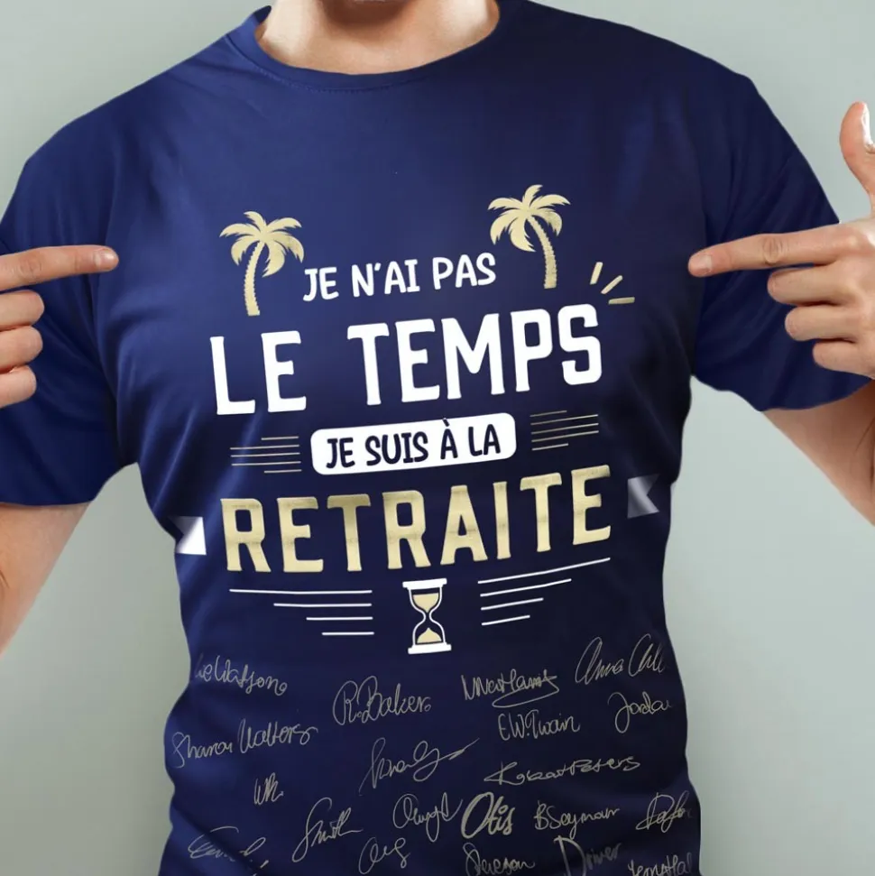 T-SHIRT À DÉDICACER RETRAITE HOMME XL
