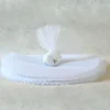 25 TULLES RONDS 24CM BLANC